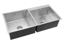 Space-Saving Solutions Double Bowl Handmade Sink