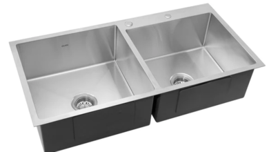 Space-Saving Solutions Double Bowl Handmade Sink