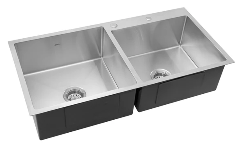 Space-Saving Solutions Double Bowl Handmade Sink